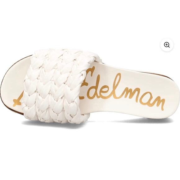 Sam Edelman Ainslie White Braided Sandal Slide Open Toe Size 9.5 - Picture 2 of 9